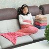 acrylic fabric handmade knitted mermaid tail blankets and mermaid blanket 