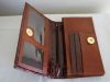 Ladies Leather Clutch Purse - Burgundy