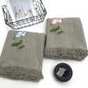 Ultra Soft Linen Throw Bblanket With Embroidery for Summer