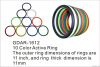 Кольцо 10 цветов активное наружные размеры кольца колец