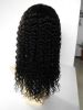 Парик шнурка Афро-американских черных курчавых индийских remy человеческих волос КРЫШКИ GLUELESS полный