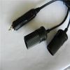 female cigar socket with cable for car and solar battery power charging