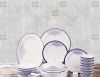 Relief Blue and White Bone China Dinner Set 28PCS or 56PCS