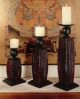 Tall Rounded Bamboo Pillar Holder