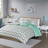 Teal and Grey Comforter Set