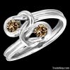 1 carat brown diamonds knot style engagement ring new
