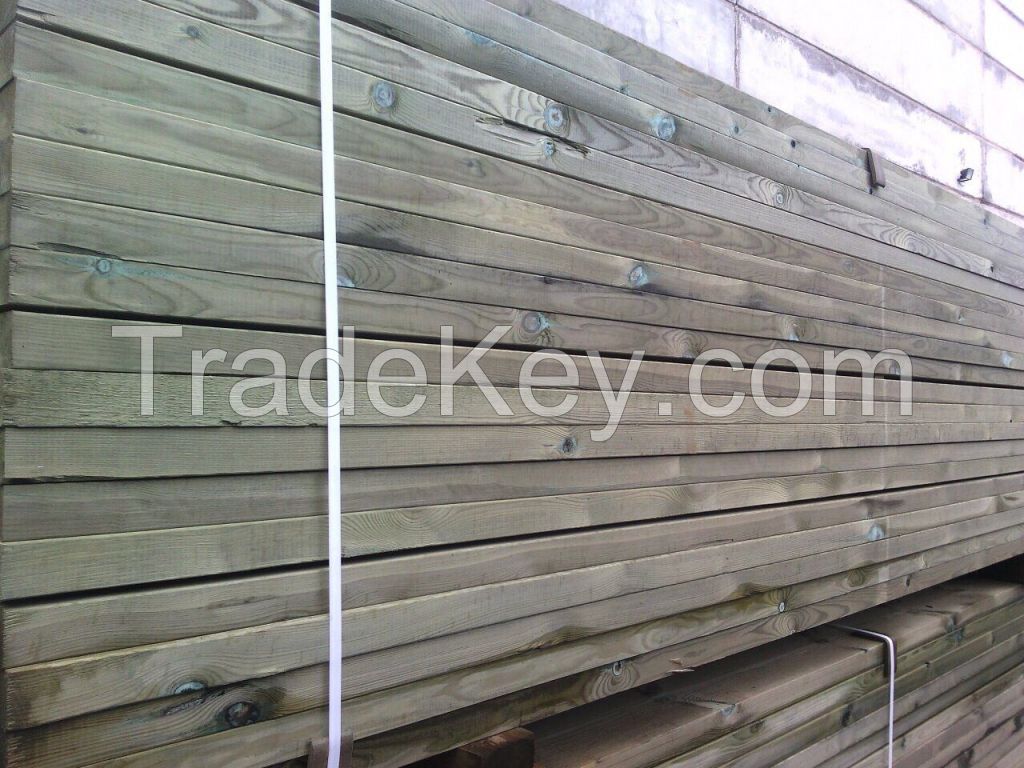 Sawn timber regularised treated c24 47mm x 200mm x 6m