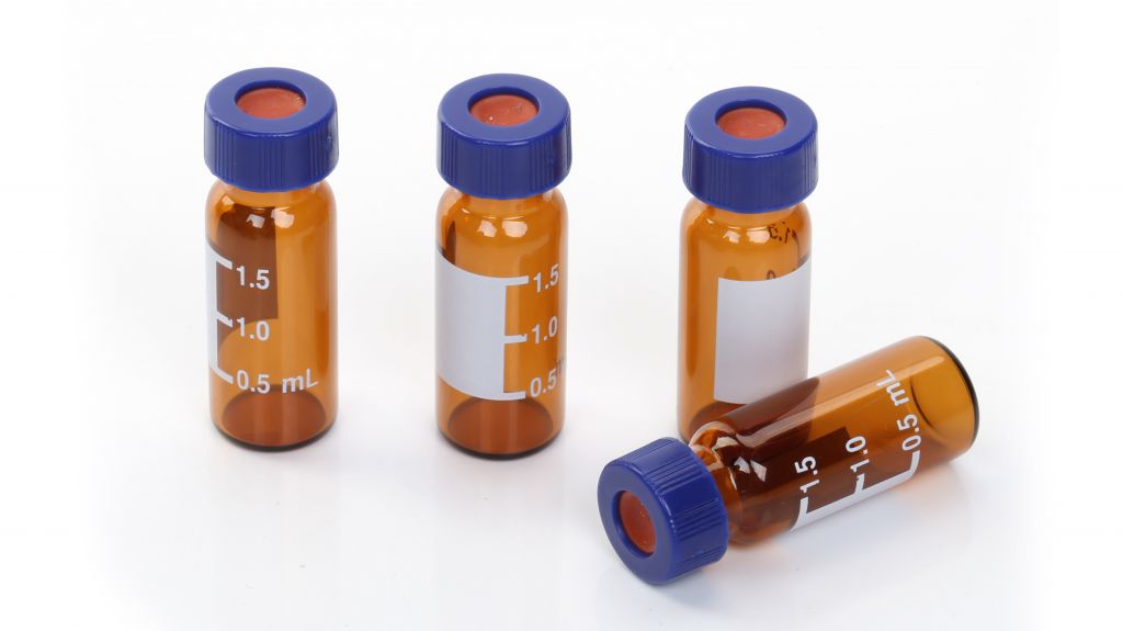 2ml HPLC autosampler vials thread ND9-425 Screw Neck glass sample vials with Caps and Septa