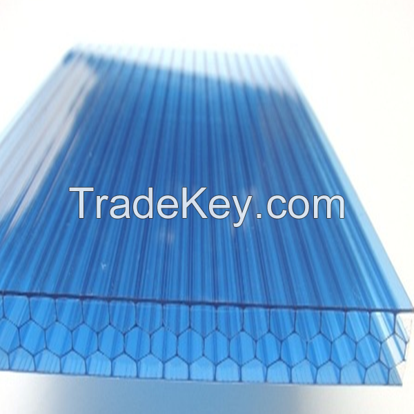 hot sale polycarbonate honeycomb panels used greenhouse/awning/skylight covers