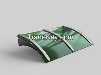 XINHAI new design polycarbonate plastic door/window canopy/awning with polycarbonate solid sheet