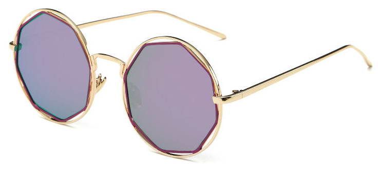 Wholesale the openwork metal frame fashion sunglasses for women