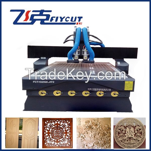 CNC auto change spindle wood router