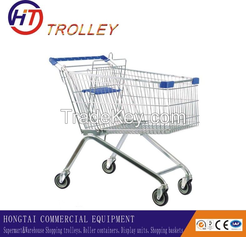 metal shopping cart 4 wheel factory direct sale