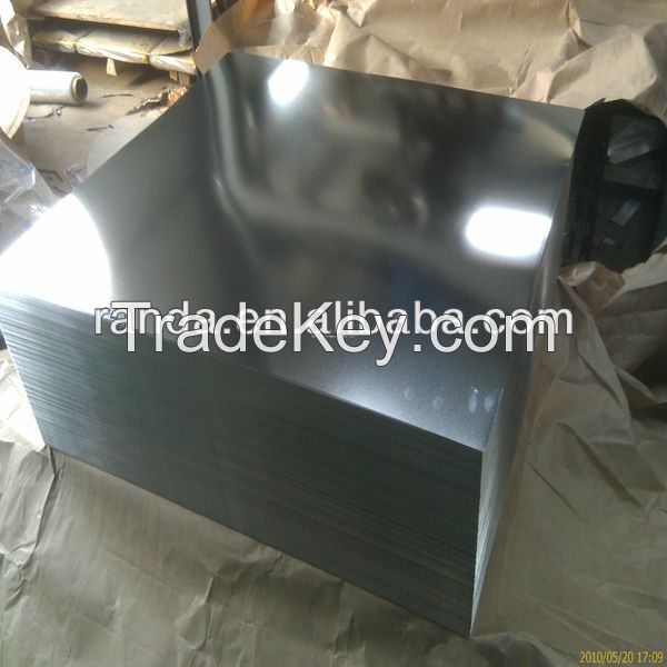 Secondary tinplate sheet for food packaging