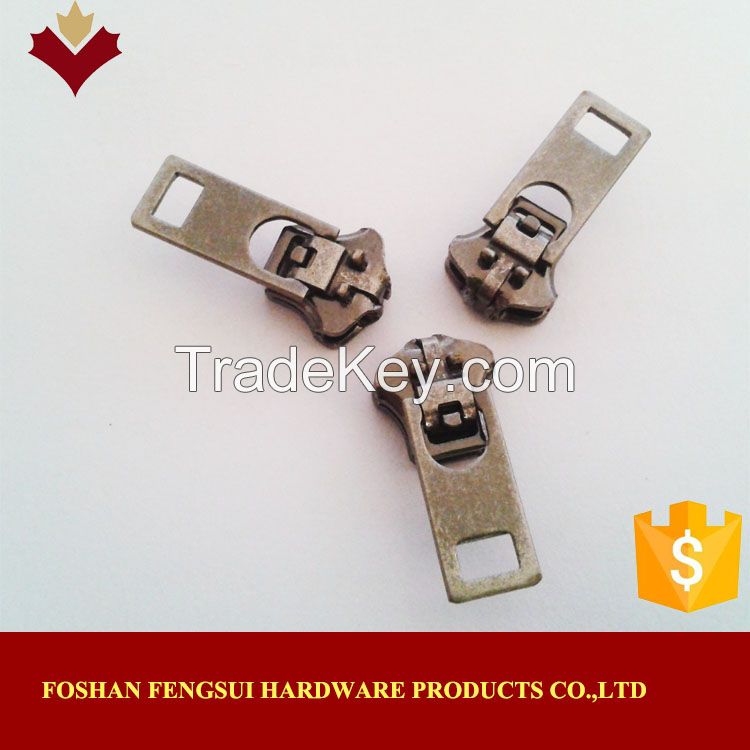 Custom metal logo for zipper, slider body and puller