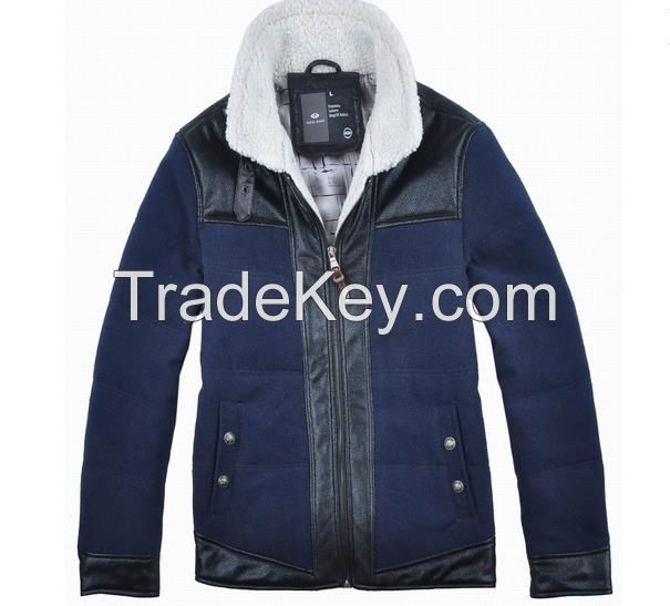 lastest design mens handsome paded pu leather jacket motrocycle