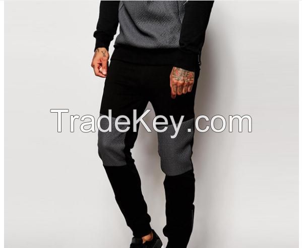cheap wholesale fashion pants with knee panel design custom mens slim fit pants jogger new design casual boys jogger pants
