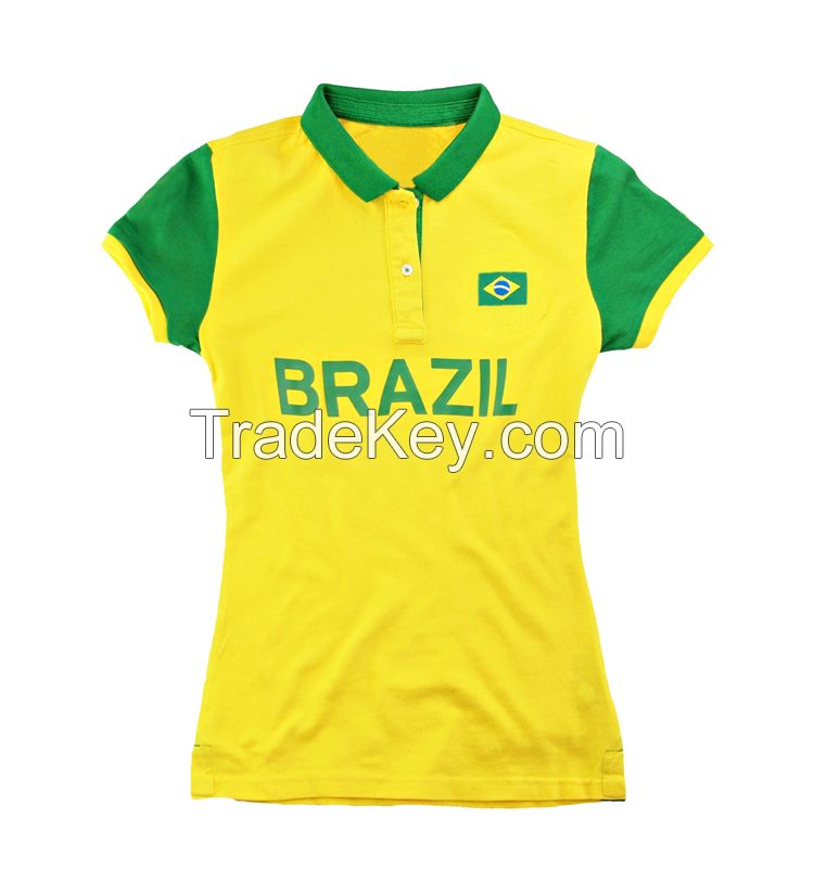 Brazil color combination polo t shirt