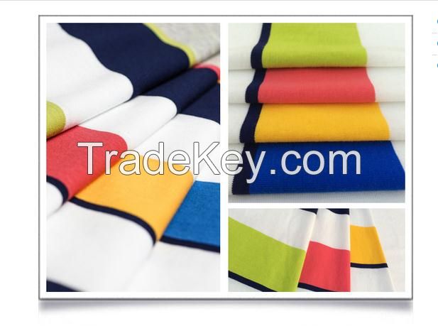 Single jersey yarn dyed cotton fabric for t shirt