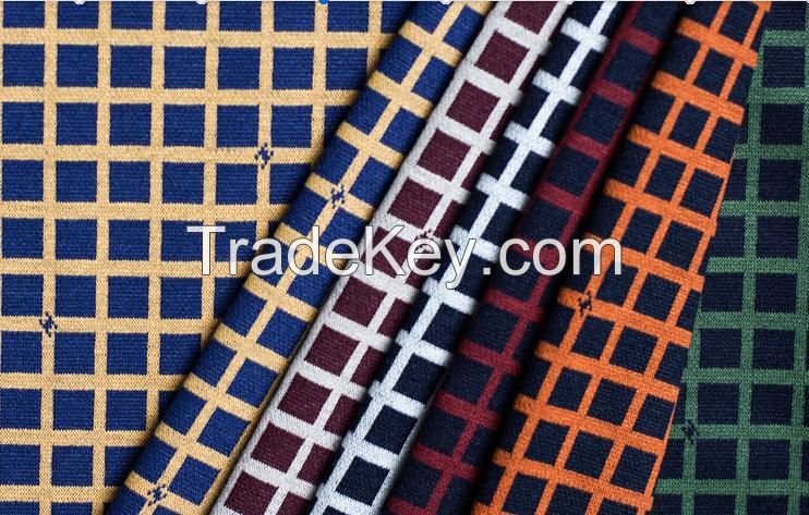 Manucfaturer high quality single/ double sided mercerized yarn dyed figured fabric for t-shirt