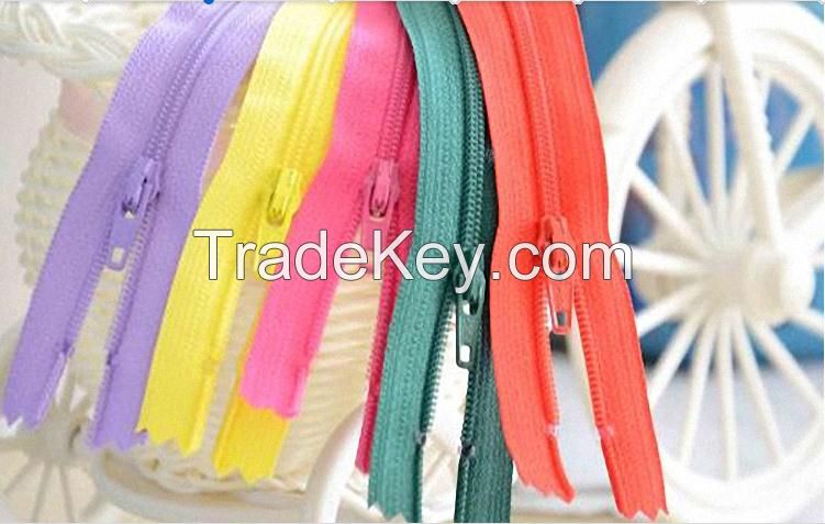 fashion ykk color ykk quality nylon zipper , cloth zipper