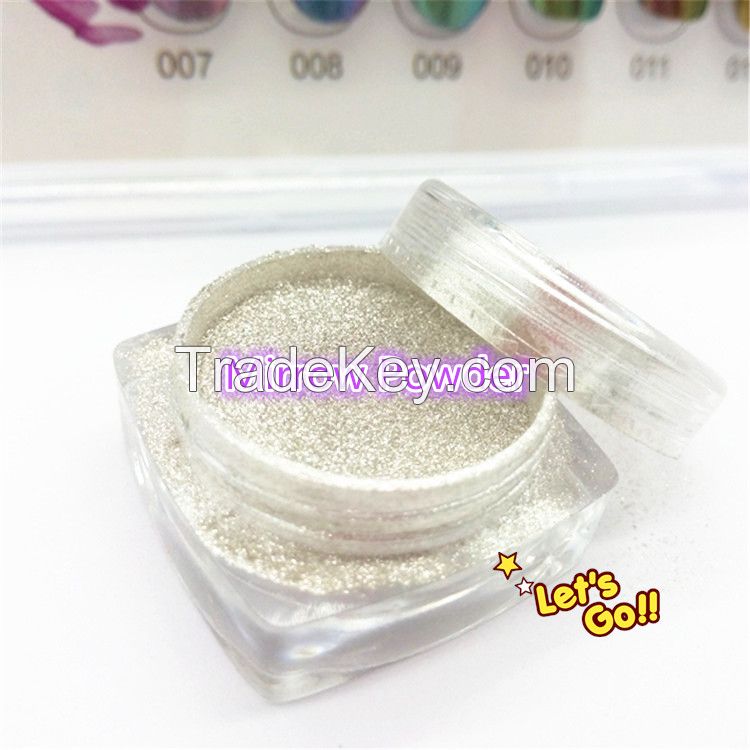Mirror powder with Mirror effect Acrylic Powder Hot sale low price Silver color BG555 Beautiful Fashion Items( 3G Bottle )