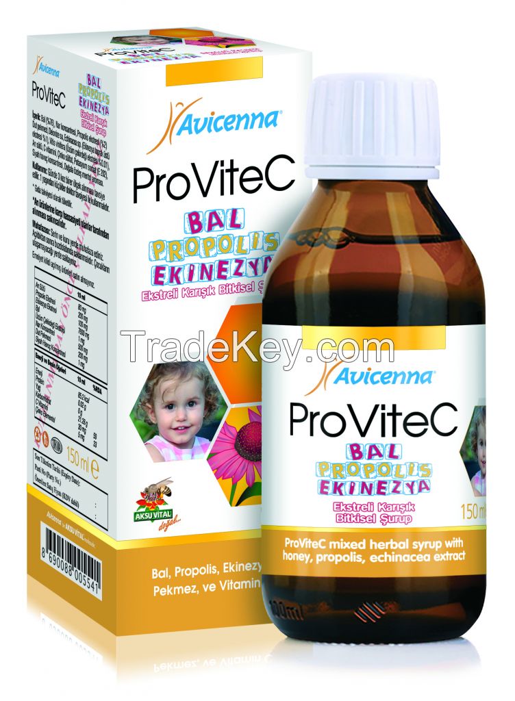 PROVITEC Best Herbal Syrup for Kids Honey Propolis Echinacea Vitamin C Health Food Supplement Manufacturers