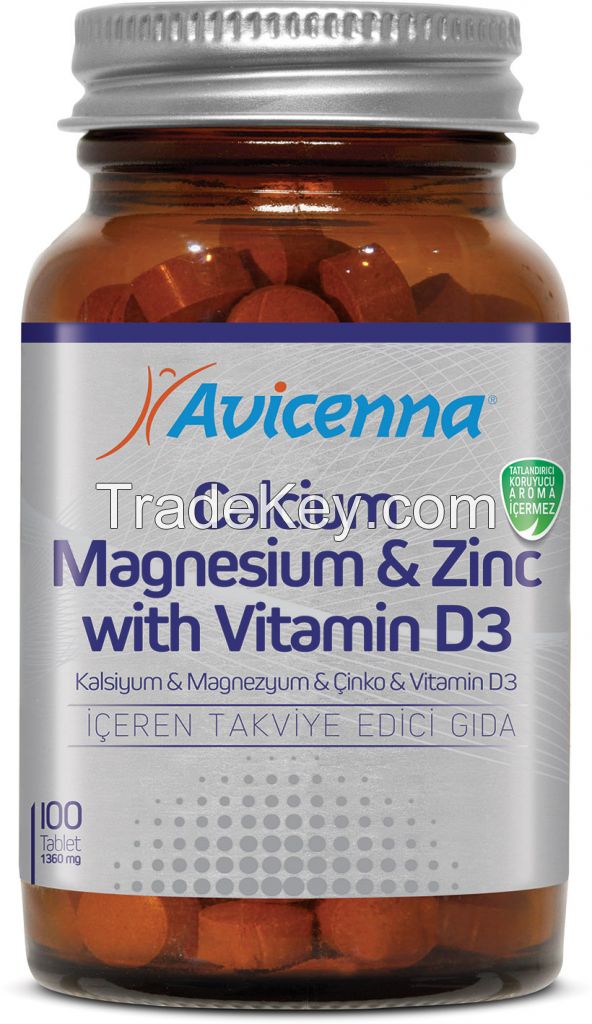 Supplement Sport Nutrition Avicenna Calcium Magnesium Zinc With Vitamin D3