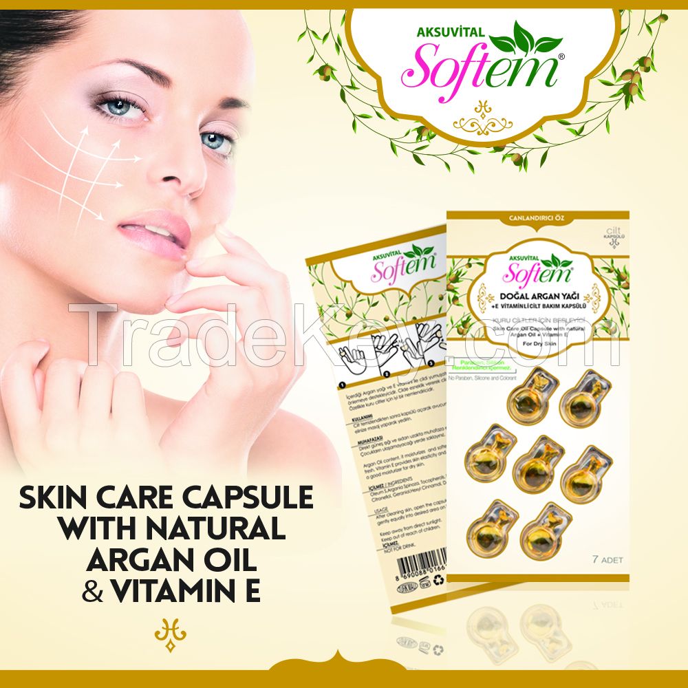 Argan Oil and Vitamin E Skin Care Capsule