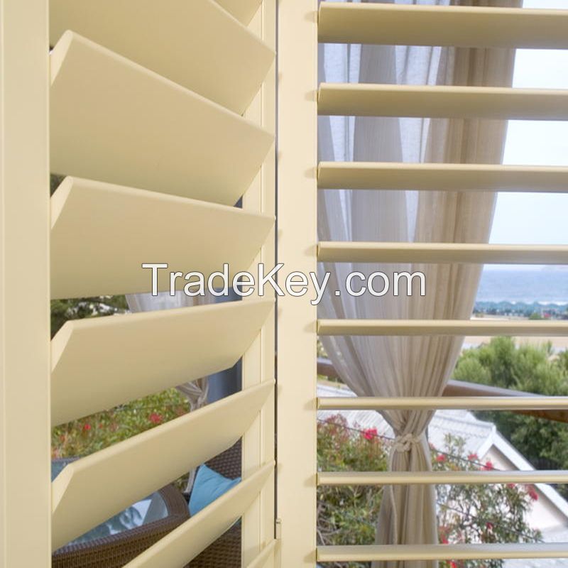 pvc plantation shutter in white color from China