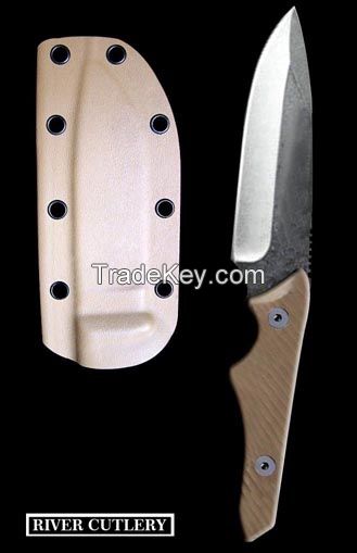 new knife order on line Quality Hunter camping Knife Brown G10 Handle Outdoor Camping Knife Tactical Knife with kydex sheath