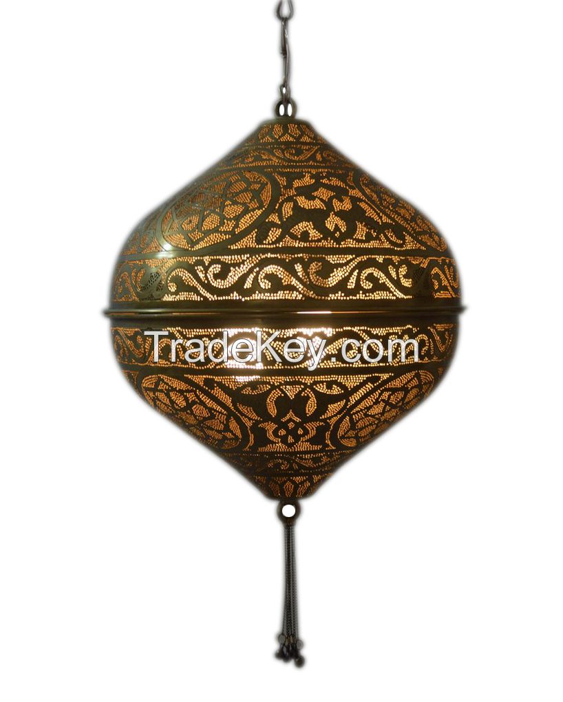 Hanging Brass Moroccan Style Lamps