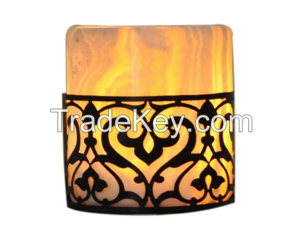 Egyptian Alabaster Lantern Candle Holders