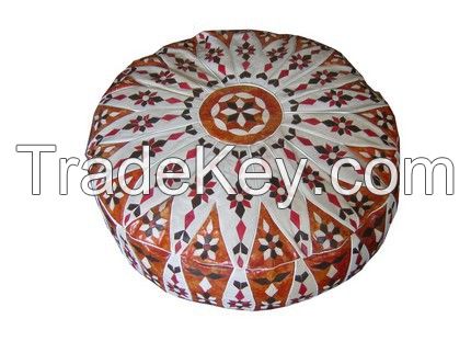 Leather Pouf-Pouf