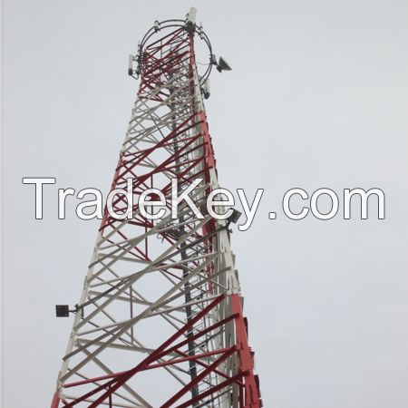 3 Legged Angular telecommunication Steel Tower