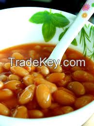 Canned baked beans in tomato sauce