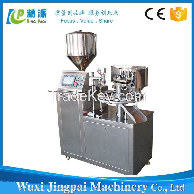 Semi automatic aluminum tube filling crimping machine for ointment