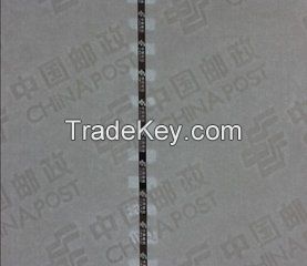 security paper with window thread, security paper with fully buried thread, security wire paper
