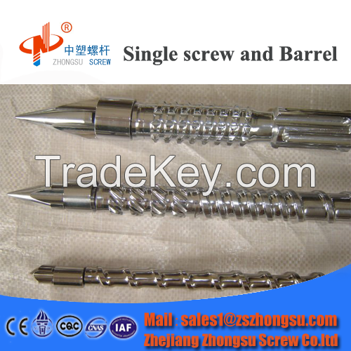 Plastic injection moulding machine screw barrel and tips
