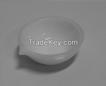 Opaque Quartz Crucible - Basin or Round Bottom With Spout