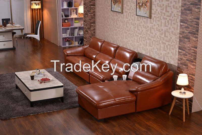 Italy design cow leather sofa set