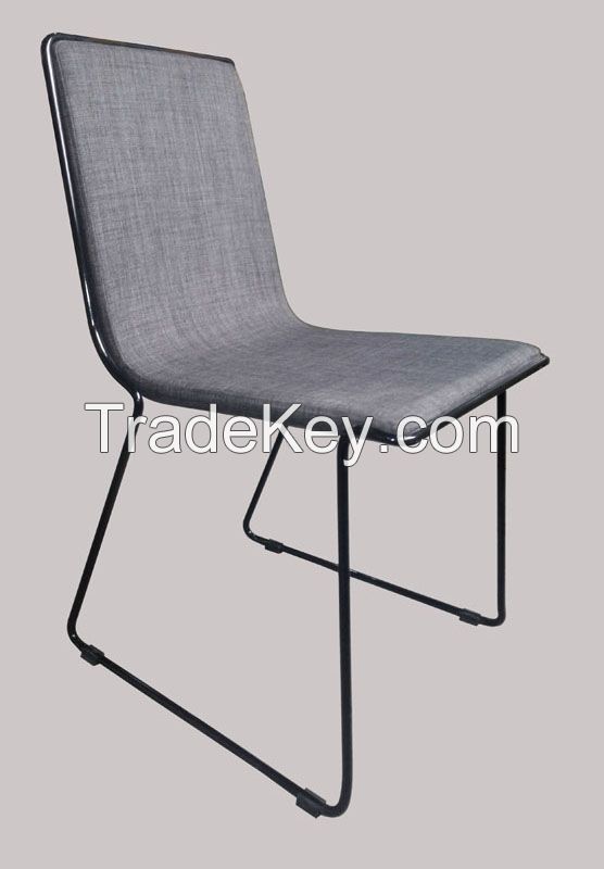 Fashion design metal frame fabric seat dining chair KG1008