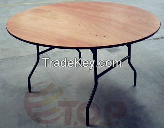 Wood Folding Round Table