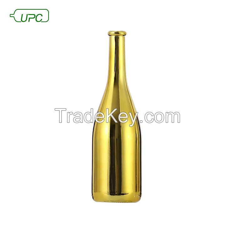 750ml golden glass bottle for champagne