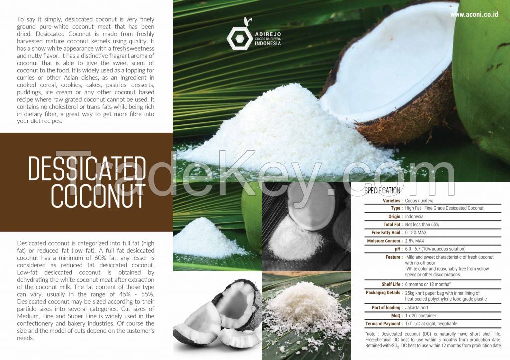 High Quality Desiccated Coconut For Confectionery and Bakery Industries