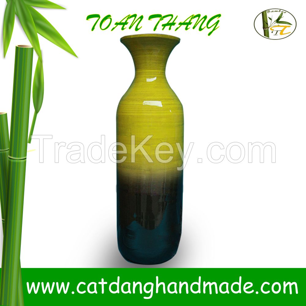 Decorative vase, spun bamboo vase for decoration ( skype: hangleknn_1)