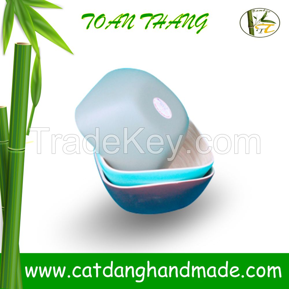 Vietnam handicraft bamboo salad bowl ( skype: hangleknn_1)