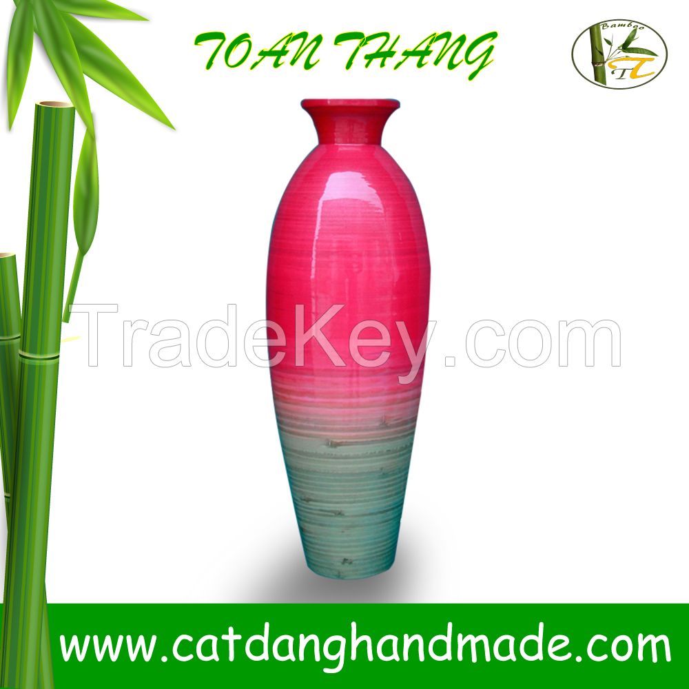 Natural bamboo vase for decoration ( skype: hangleknn_1)