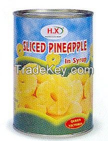 Tropical fruit pineapple in light heavy syrup