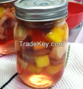 Tropical fruit pineapple in light heavy syrup